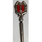 People's Republic of Poland, silver commemorative spoon with the coat of arms of Gdansk, Rytosztuka Poznan, 1963-1973