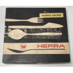 People's Republic of Poland, silver cutlery set in original carton - Rhapsody pattern, Hefra, 1963-1986