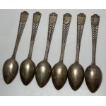People's Republic of Poland, set of 6 commemorative silver spoons with the coat of arms of Gdansk, Imago Artis, Krakow, 1963-1986