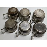 PRL, set of 6 silver cups, Imago Artis, Cracow, 1963-1986
