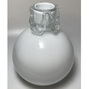Polská lidová republika, váza na láhev, Tarnowiec Glassworks, Jerzy Słuczan-Orkusz
