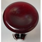 People's Republic of Poland, vase with valance, Tarnowiec Glassworks, Jerzy Słuczan-Orkusz