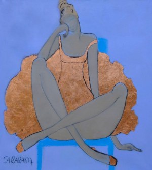 Joanna Sarapata, Ballerina na niebieskim fotelu, 2020