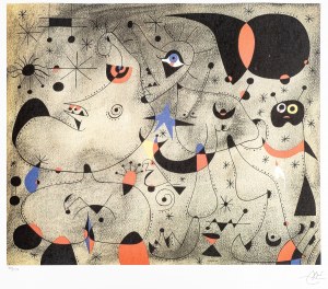 Joan Miro, Consolellation (90 z 150), l. 80 XX w., S.P.A.D.E.M. Paris