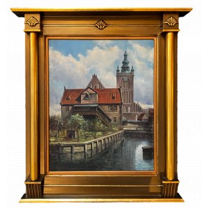 Walter ZIEGLER (1859 - 1932), The Great Mill and the tower of St. Catherine's Church in Gdansk.
