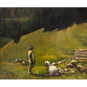 Zefiryn ĆWIKLIŃSKI (1871-1930), Highlander grazing sheep