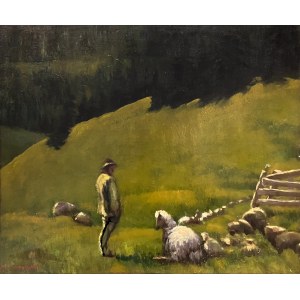 Zefiryn ĆWIKLIŃSKI (1871-1930), Bergmann beim Schafehüten