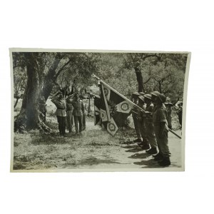 Monte Cassino - maj 1944r. generał Anders w dniu dekoracji orderem Łaźni, oddział Kultury i Prasy 2 Korp., referat fotograficzny[BS]