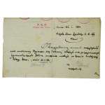 O.K. Military Cooperative Association. VIII. Poznan, January 18, 1924, [BS].