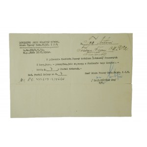 Dowództwo Armii Polskiej na Wschodzie 16.VI.1944r., [druk] zapomoga z funduszów Komitetu Pomocy Rodzinom Żołnierzy Pancernych 2 Bryg. Panc.[BS]