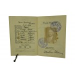 Paszport II RP ze zdjęciem, liczne wpisy i wizy, 1931r., stan bardzo dobry
