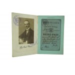 [Zabór pruski] Paszport dla polskiego obywatela / Reise-Pass Deutsches Reich Konigreich Preussen, 1913r. , liczne stemple wizowe, stan bardzo dobry
