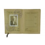 Dowód osobisty II RP / Paszport ze zdjęciem, liczne stemple wizowe, 1925r., stan bardzo dobry