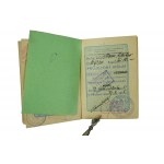Dowód osobisty II RP / Paszport ze zdjęciem, liczne stemple wizowe, 1925r., stan bardzo dobry
