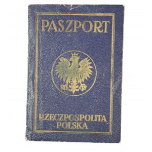 Passport of the Second Republic of Poland [already issued after WWII] with photo, for Polish aviator [Karol Miller], 1947, very good condition, different type of eagle on cover, RARE