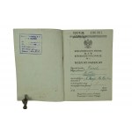 Passport of the Second Republic of Poland [already issued after WWII] with photo, for Polish aviator [Karol Miller], 1947, very good condition, different type of eagle on cover, RARE