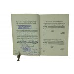 Reisepass der Zweiten Republik Polen [ausgestellt nach dem Zweiten Weltkrieg] mit Foto, für einen polnischen Flieger [Karol Miller], 1947, sehr guter Zustand, unterschiedlicher Adlertyp auf dem Umschlag, RARE