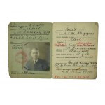 Certifcate of Registration / Certificate of Immigrant Registration für einen polnischen Flieger in Großbritannien [Karol Miller], mit Foto, zahlreiche Polizeistempel,