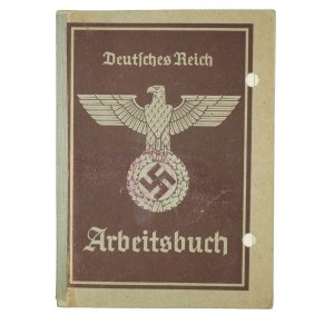 Arbeitsbuch nr. 460/85609 pro Poláka zaměstnaného u firmy Paul Pfliicht Fuhrhalterei u. Speditionshaus [dopravní a spediční společnost] v Poznani