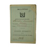 Personalausweis II RP , mit Foto, für eine Frau, Luniniec - Polesie, 1924.