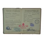 [KZ Buchenwald] Vorläufiger Personalausweis eines Häftlings aus dem KZ Buchenwald, Häftlingsnummer 7939, ausgestellt in Buchenwald am 26.4.1945. [2 Wochen nach der Befreiung des Lagers] + Dokumente des Roten Kreuzes