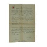 [KL Buchenwald] Tymczasowy dowód tożsamości internowanego z KL Buchenwald, więzień numer 7939, wystawiony w Buchenwaldzie 26.4.1945r. [2 tygodnie po wyzwoleniu obozu] + dokumenty Czerwonego Krzyża