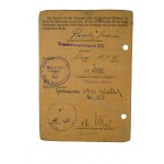 DIENSTAUSWEIS Nr. 47 / Dienstausweis, der zum Eintritt in den Sanitätspark des Militärbezirks Nr. XXI in Poznań berechtigt, ausgestellt am 10.V.1940.