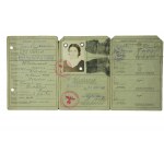 KENNKARTE / Anerkennungskarte, ausgestellt am 31.VIII.1942, für eine Frau [geboren 1903], mit Foto, Siedlce