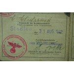 KENNKARTE / Karta rozpoznawcza, wystawiona 31.VIII.1942r., dla kobiety [rocznik 1903], ze zdjęciem, Siedlce