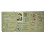 KENNKARTE / Anerkennungskarte, ausgestellt 23.V1942, für eine Frau [geboren 1917], mit Foto, Lublin
