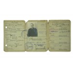 KENNKARTE / Anerkennungskarte, ausgestellt am 25.II.1942, für einen Mann [geboren 1888], mit Foto, Jaroslaw [Jaroslau].