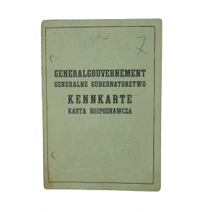 KENNKARTE / Karta rozpoznawcza, wystawiona 7.VI.1943r., dla kobiety [rocznik 1909], ze zdjęciem, Warszawa