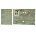 KENNKARTE / Anerkennungskarte, ausgestellt am 7.VI.1943, für eine Frau [geboren 1909], mit Foto, Warschau