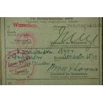 KENNKARTE / Anerkennungskarte, ausgestellt am 24.10.1942, für einen Mann [geboren 1897], Arzt, mit Foto, Warschau