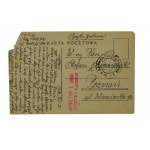 Kommandant Jozef Pilsudski in den Schützengräben , Postkarte , Briefmarke Kommando des Hauptquartiers für Nachrichtenwesen der 2. Armee und Hauptfeldpostamt, Lida 21.IV.1921.