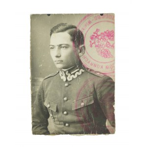 [7 PSK] Second Lieutenant, 7th Regiment of Mounted Riflemen , Foto vom Personalausweis, Fragment eines Regimentsstempels sichtbar