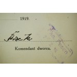 PRZEPUSTKA Komenda Dworcowa w Poznaniu, 26.II.1919r.