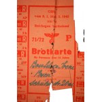 [II wojna światowa] BROTKARTE Kartka żywnościowa na chleb dla osób powyżej 14 roku życia ważna w Reichsgau Wartheland od 8.1. do 4.3.1945r.