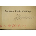 PRZEPUSTKA nr 1085 na przejazd z Kalisza do Skalmierzyc, Komisarz Rządu Polskiego 20.12.1918r.