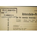 PRZEPUSTKA nr 1085 na przejazd z Kalisza do Skalmierzyc, Komisarz Rządu Polskiego 20.12.1918r.