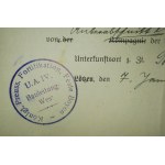 [Twierdza Giżycko - Festung Boyen] AUSWEIS do przekroczenie bram twierdzy Giżycko - Fort Boyen, dokument datowany 7.I. 1915r