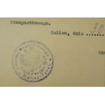 PRZEPUSTKA na przejazd do Ostrowa i z powrotem ważna do 2.XII do 5.XII.1918r. stempel Komisarz Rządu Polskiego Biuro Paszportowe Kalisz - Turek