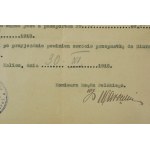 PRZEPUSTKA na przejazd do Ostrowa i z powrotem ważna do 2.XII do 5.XII.1918r. stempel Komisarz Rządu Polskiego Biuro Paszportowe Kalisz - Turek
