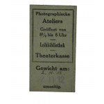 Card dated 1912 from a personal scale, advertisement of A. Wartheins G.m.b.H. and Photographische atelier, Berlin 2.11.1912.