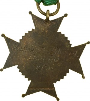 [Kurkowe Bractwo Strzeleckie] Kurkowe Bractwo Strzeleckie Ostrów 1934r. , medal za strzelanie, sygnowany ST. ZYGMANIAK,