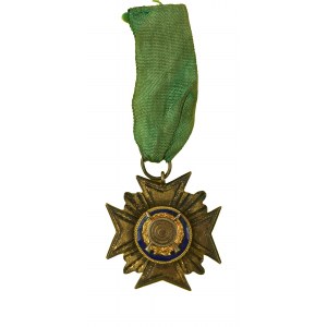 [Kurkowe Bractwo Strzeleckie] medal za strzelanie, SREBRO p. 900, sygnowany ST. ZYGMANIAK, V Strzel. Okr. w Ostrowie 28.VI. - 5.VII. 1937r.