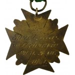 [Kurkowe Bractwo Strzeleckie] medal za strzelanie, SREBRO p. 900, sygnowany ST. ZYGMANIAK, V Strzel. Okr. w Ostrowie 28.VI. - 5.VII. 1937r.
