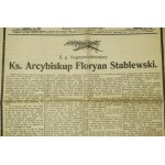 Zgon prymasa Polski, arcybiskupa Floriana Stablewskiego DZIENNIK POZNAŃSKI z dnia 27 listopad a1906r.