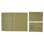 Konzentrationslager Dachau camp letter and 2 correspondence cards, camp censorship, 1941 inmate number 8491.