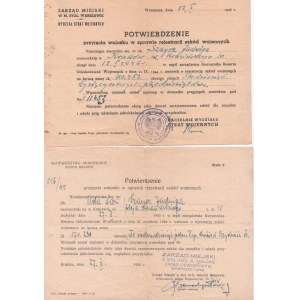 Ada Sari - Dokumenty dotyczące Rejestracji szkód wojennych 1945/46